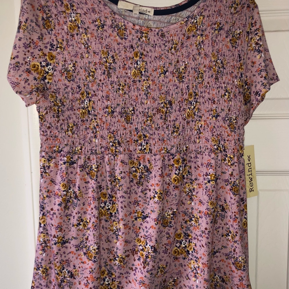 NWT Rewind Smocked Top - Picture 2 of 4